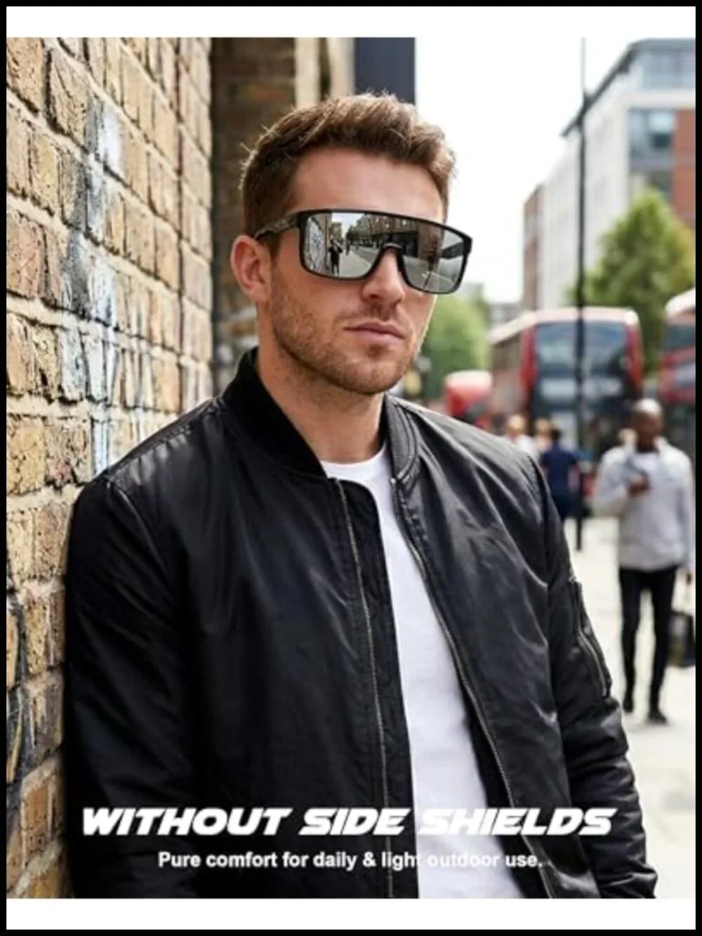 Polarized Sunglasses with Removable Side Shields UV400 Protection TR90 Sport